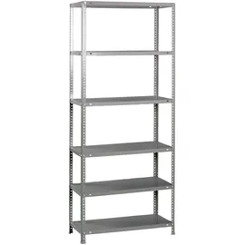 Simon Rack Lagerregal Stahl 200 x 100 x 40 cm Grau 6 Fachböden