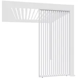 Weide Vertikale Lamellenwand für Weide Pergola 1,13m in Weiß aus Aluminium