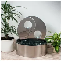 Köhko Gartenbrunnen "YIN Yang" mit LED Rund ca. Ø