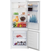 Beko BCSA240K4SN b100 Integrierbare Kühl-/Gefrierkombination, 214 l Nutzinhalt, 156 l Kühlen, 58 l Gefrieren, 145er Nische, Schlepptürtechnik, 37 dB, Einbau-Gerät, Weiß