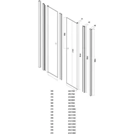 Home Deluxe Pendeltür LAVEA 75x195cm Milchglas