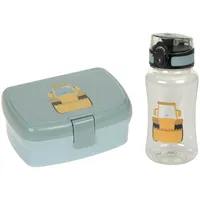 Lässig Brotdose & Trinkflasche Set - Lunch Set mit Lunchbox und Trinkflasche (460 ml)/Tiny Drivers Excavator