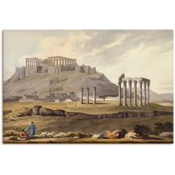 Artland Leinwandbild »Der Tempel des olympischen Zeus«, Gebäude, (1 St.), auf Keilrahmen gespannt Artland Farbe Bild(er): braun