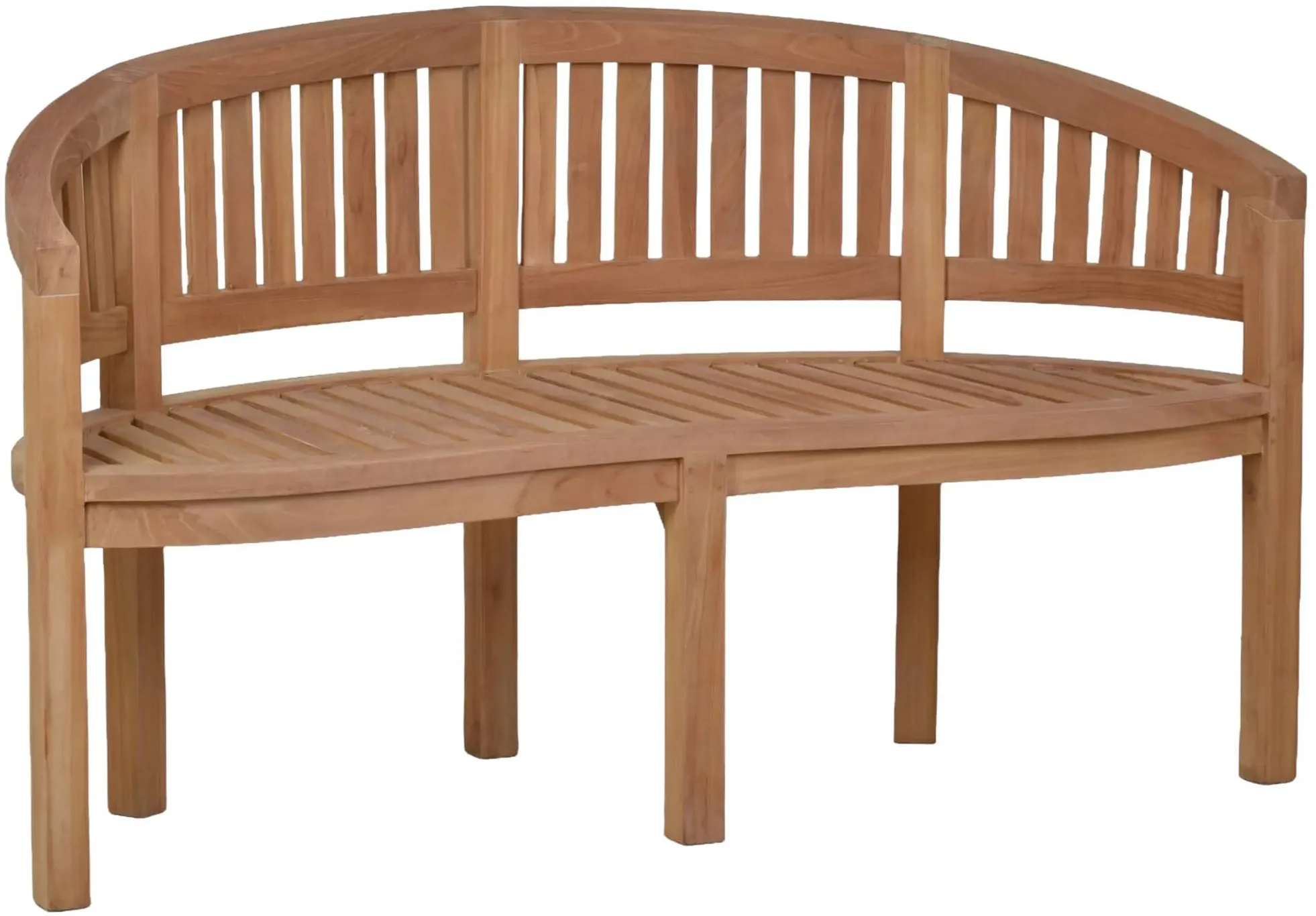 Teakbank mit Armlehne Massivholz Teak