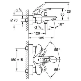 Grohe Eurostyle Einhandwannenmischer (33591LS3)