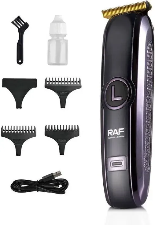 RAF Professioneller Haartrimmer, 5 W Akku-Haartrimmer für Männer, T-Kamm-Fugenschnitt, Barber- und Home-Grooming-Set