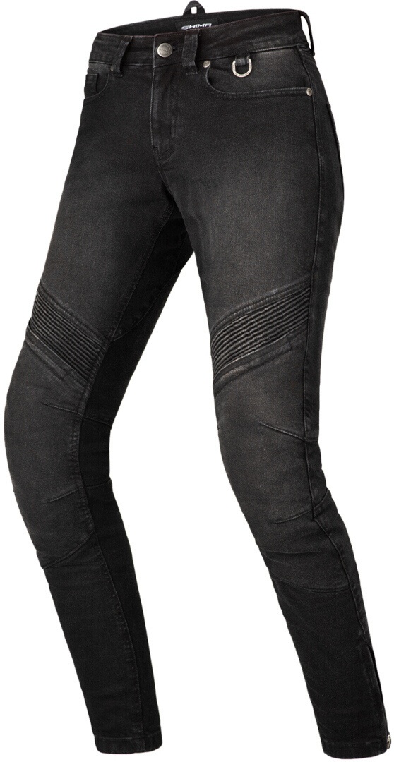 SHIMA Jess Dames Motorfiets Jeans, zwart, 30 Voorvrouw