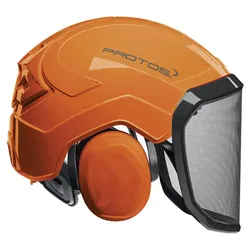 Forstschutzhelm "Integral Forest" grobes Visier G16 - Orange