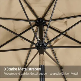 Yaheetech Ø 267,5 cm Hellbraun