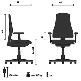 hjh living Homeoffice Stuhl gepolstert SOLAO LIFE Schreibtischstuhl Drehstuhl höhenverstellbar, Stoffbezug Grün