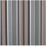 Stofferia Stoff Outdoorstoff Dralon Teflon Streifen Multi Taupe, Breite 160 cm, Meterware braun