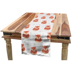 Abakuhaus Tischläufer Esszimmer Küche Rechteckiger Dekorativer Tischläufer, Fuchs Vintage Tierschlafen beige 40 cm x 225 cm