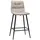 miliboo Design-Barhocker taupefarbener Samt H65 cm (2er-Set) MAXWELL