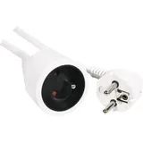 Generique Verlängerungskabel - 10 m - WEIß - 3G1.5 - STECKER-TYP E (französisches system)