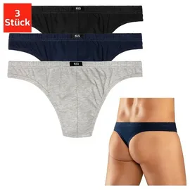 H.I.S. H.I.S String (Packung, 3-St) aus weichem Baumwoll-Stretch bunt|grau|schwarz S