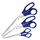 Wedo Papierscheren-Set 3 St. Silber