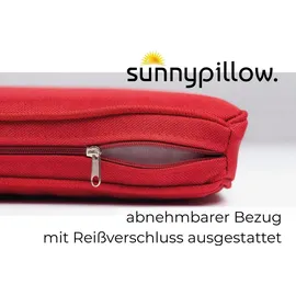 sunnypillow Sitzkissen 40 x 40 x 5 cm rot 4-tlg.
