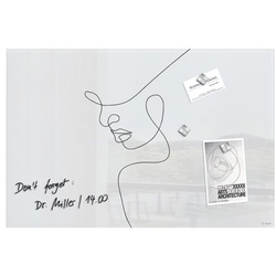 Sigel Glas-Magnettafel »Artverum Line Art« 60 x 40 weiß