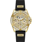 GUESS Herren Uhr Armbanduhr KING GW0537G2 Silikon - Schwarz/Schwarz