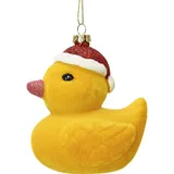 PERAGASHOP Kaemingk Christbaumschmuck Kunststoff Ente 9 Cm Gelb