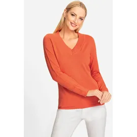 Heine V-Pullover Orange 40