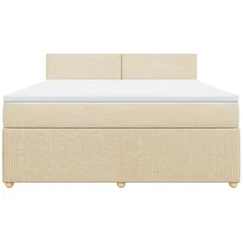 vidaXL Boxspringbett 180 x 200 cm Creme
