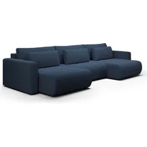 petits-meubles U-sofa 4-sitzig umbaubar Truhe Evy Blau