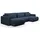 petits-meubles U-sofa 4-sitzig umbaubar Truhe Evy Blau