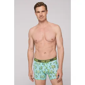 Camp David Boxershorts mit All Over Print khaki/aqua M 2er Pack