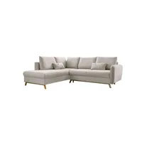miuform Ecksofa mit Schlaffuntkion Scandic Lagom ¦ beige ¦ Maße (cm): B: 242 H: 90