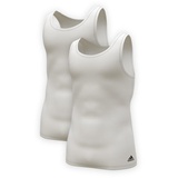 adidas Herren Tank Top, Multipack - Active Flex Cotton, Unterhemd, ärmellos, uni Weiß 2XL Pack