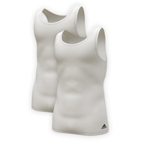adidas Herren Tank Top, Multipack - Active Flex Cotton, Unterhemd, ärmellos, uni Weiß 2XL Pack