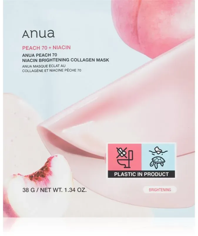 Anua Peach 70% Niacin Brightening Collagen Mask aufhellende Gesichtsmaske mit Kollagen 1 St.