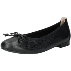 Ballerina CAPRICE "Caprice Ballerinas Leder", Damen, Gr. 39, schwarz, Leder, casual, Schuhe
