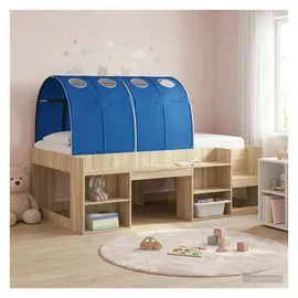 vidaXL Bettunnel 2er Set Bett Zubehör Blau