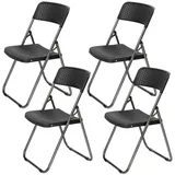 Sekey Campingstuhl 4er Set Schwarz