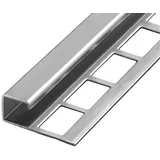 Proline Fliesenschiene als Winkelprofil, Edelstahl (v2a) glänzend Länge 2,50 m 11 mm Fliesenprofil