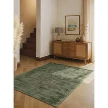 vikosa Noemi grün, B:160cm H:10mm L:230cm, Viskose, Teppiche, Teppich, Dezenter Glanz, Weich, Seidenoptik, Viskose, Wohnzimmer, Schlafzimmer