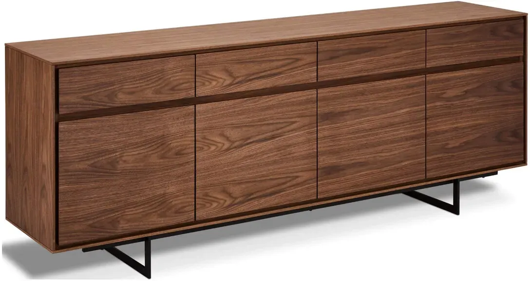 Sideboard Otoya Walnuss 205 cm - 4 Türen, 4 Schubladen & Metallgestell