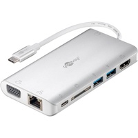 Goobay 49850 Schnittstellen-Hub USB Typ-C 5000 Mbit/s Silber