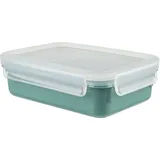 Emsa Clip & Close Color Edition Frischhaltedose | 0,8 Liter | 100% auslaufsicher/hygienisch | BPA-frei | spülmaschinen-, mikrowellen- und gefriergeeignet| Puder Grün