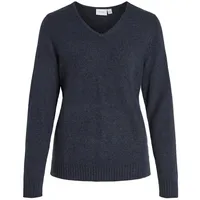 VILA Strickpullover in Total Eclipse 1 - NOOS«, blau