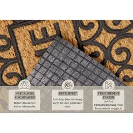 HANSE HOME Welcome 45 x 75 cm Braun/Schwarz