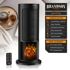 Brandson Heizlüfter 1800 W Schwarz