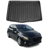 Omac Kofferraumwanne Laderaumwanne kompatibel mit Hyundai i20 2020-2026 Untere Gummi TPE Schwarz