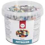 Rayher MOSAIKSTEIN bunt GEMISCH 1CM Eimer 1kg