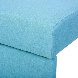 Homcom Schlafsofa mit Bettfunktion, Polstersofa mit Stauraum, Rückenkissen, Schlafcouch für Wohnzimmer, Polyester, Holz, Hellblau,
