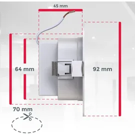 B.K.Licht RGBW-LED Einbauleuchten, 5er-Set, weiß,5xLED 4,8W,