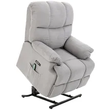 Homcom Massagesessel mit Aufstehhilfe Relaxsessel Fernsehsessel USB Grau