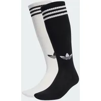 adidas 3-Streifen Kniestrümpfe 2er Pack Schwarz/Weiß 43-45